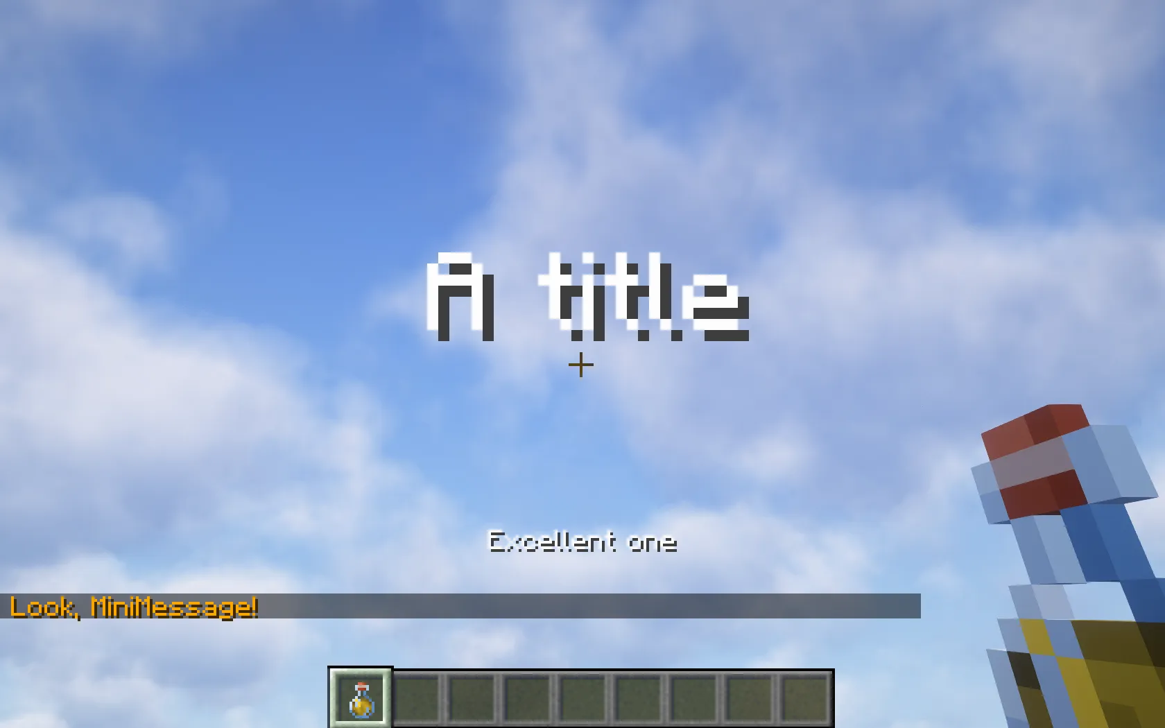 Image showing how the example above looks in the game